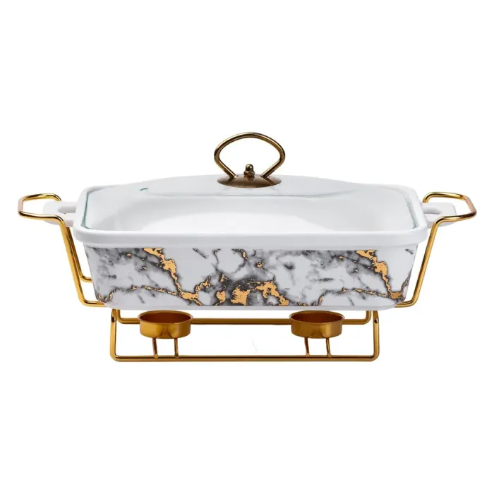 Мармит 1.5 литра с подогревом настольный для вторых блюд прямоугольный 3519 см мармитница керамическая (HP1032) - изображение 4