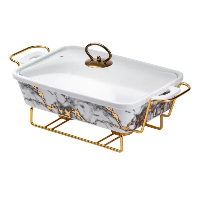 Мармит 1.5 литра с подогревом настольный для вторых блюд прямоугольный 3519 см мармитница керамическая (HP1032) - изображение 5