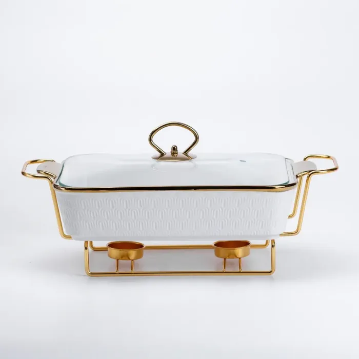 Настольный мармит для еды на 1.5 литра с подогревом керамический прямоугольный (HP1014) - изображение 6