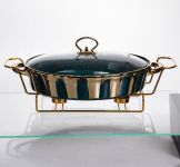 Марміт порцеляновий настільний овальний 2 літри мармітниця з підігрівом JY-7 (JY-7)