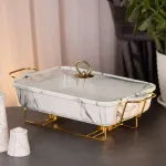 Мармит с подогревом настольный для вторых блюд прямоугольный 1.5 литра мармитница керамическая (HP1029)