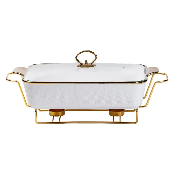 Мармит с подогревом настольный керамический 2 литра прямоугольный 402311 см (HP1015) - изображение 3