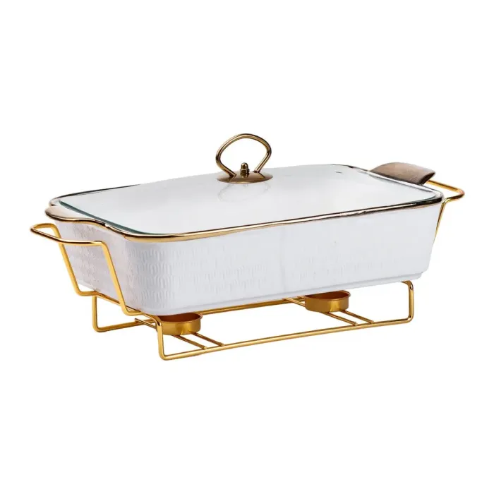 Мармит с подогревом настольный керамический 2 литра прямоугольный 402311 см (HP1015) - изображение 4