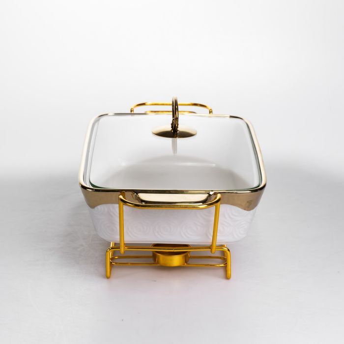 Мармітниця порцелянова 1.5 л на підставці з підігрівом 35.5х19х15.5 см HNG-112-13 (HNG-112-13) - изображение 3