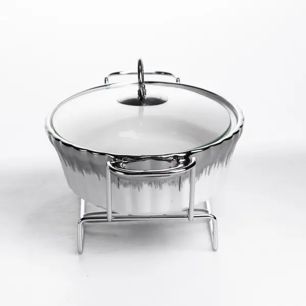 Мармітниця порцелянова 1 л на підставці з підігрівом 31х19х13 см MH739-S (MH739-S) - изображение 2