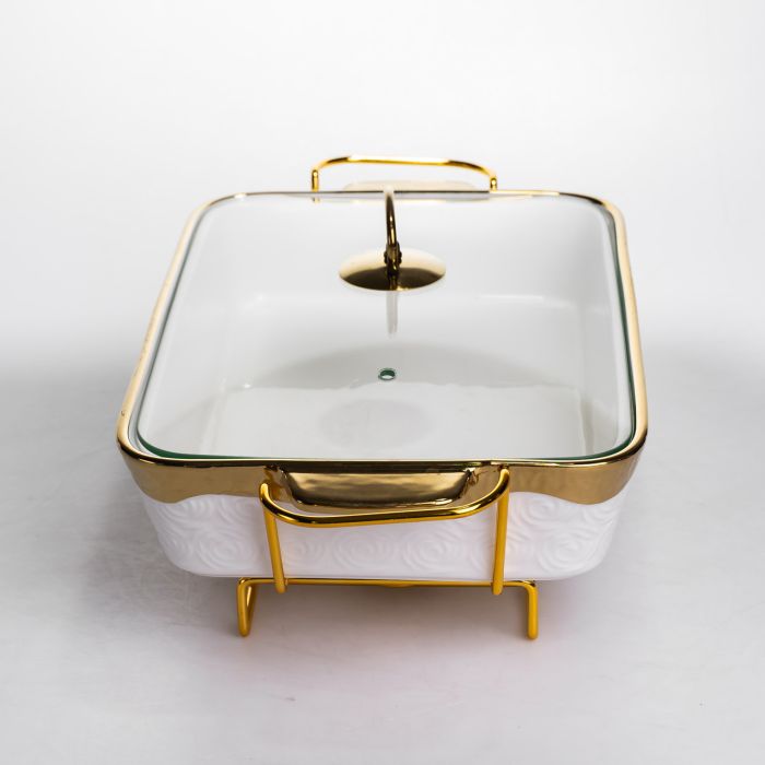 Мармітниця порцелянова 2 л на підставці з підігрівом 40х22.5х15.5 см HNG-112-15 (HNG-112-15) - изображение 3