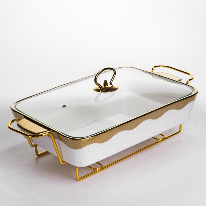 Мармітниця порцелянова 2 л на підставці з підігрівом 40х22.5х15.5 см HNG-112-15 (HNG-112-15) - изображение 5