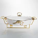 Мармітниця порцелянова Margaret 2 л для других страв 35*25*6,2 см Yiwu YYSH1216 (YYSH1216)