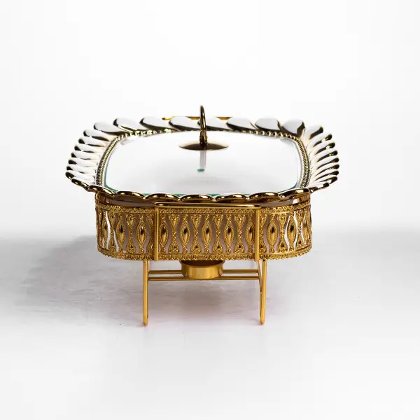 Мармітниця порцелянова Tiffany 1.5 л квадратна підставці з підігрівом 34х26х7 см SX42-2 (SX42-2) - изображение 6