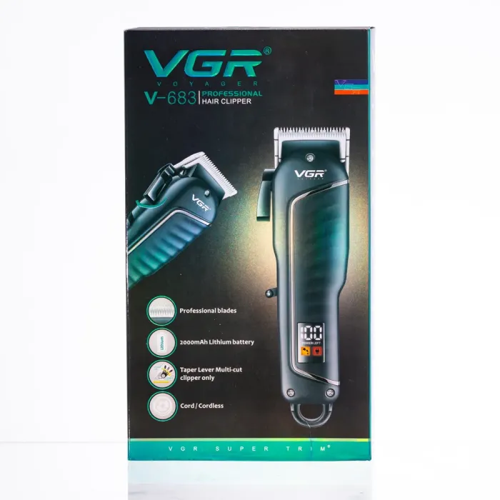 Машинка для стрижки LED професійна з насадками VGR V-683 (HP-V-683) - изображение 9