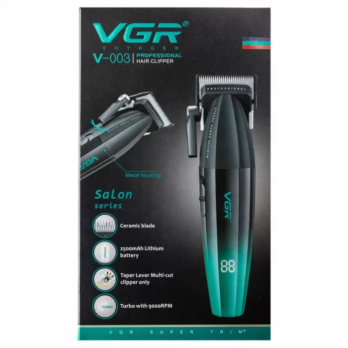 Ножиці 6 насадок Тример для волосся VGR з живленням від акумулятора (HP-V-003) - зображення 9
