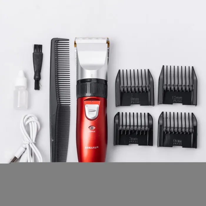 Машинка для стрижки волос Sokany 4 насадки на аккумуляторе (SK-749) - изображение 7