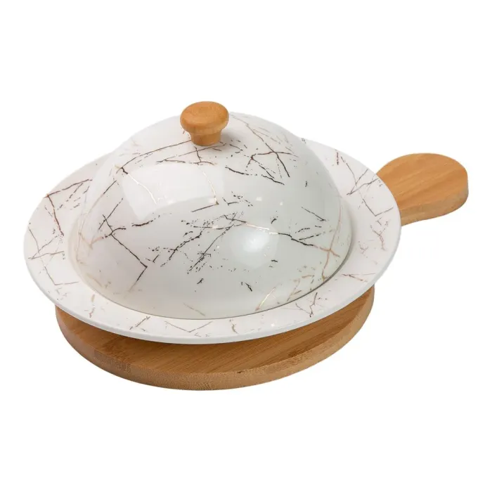 Маслобойка с керамической крышкой на бамбуковой основе. (HP-1224) - изображение 6