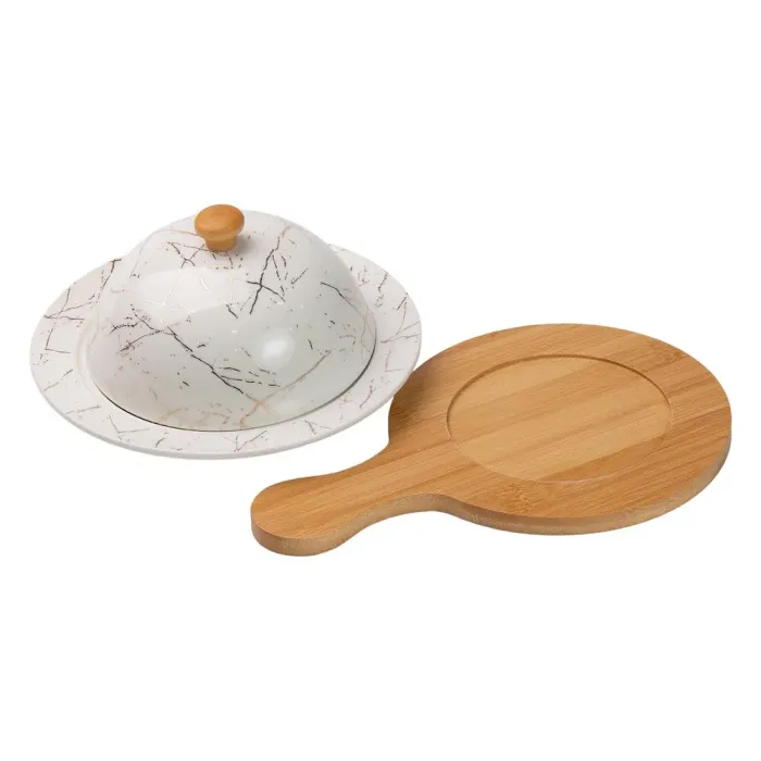 Маслобойка с керамической крышкой на бамбуковой основе. (HP-1224) - изображение 7