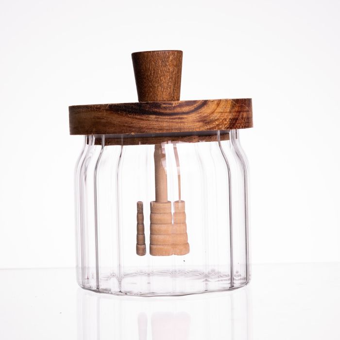 Медовниця скляна з кришкою і ложкою 320 (мл) 64486-4 (64486-4) - изображение 1