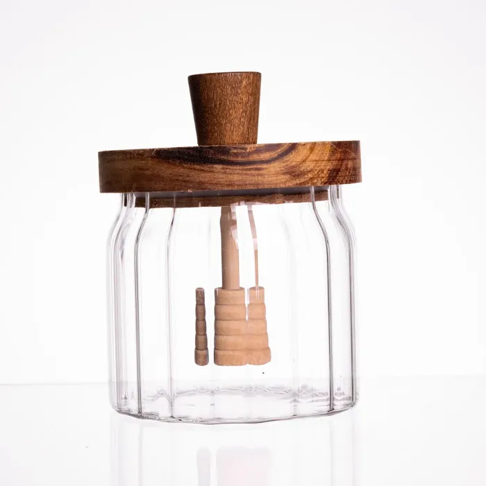 Медовниця скляна з кришкою і ложкою 320 (мл) 64486-4 (64486-4) - зображення 1