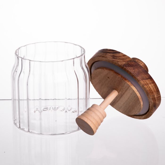 Медовниця скляна з кришкою і ложкою 320 (мл) 64486-4 (64486-4) - изображение 3