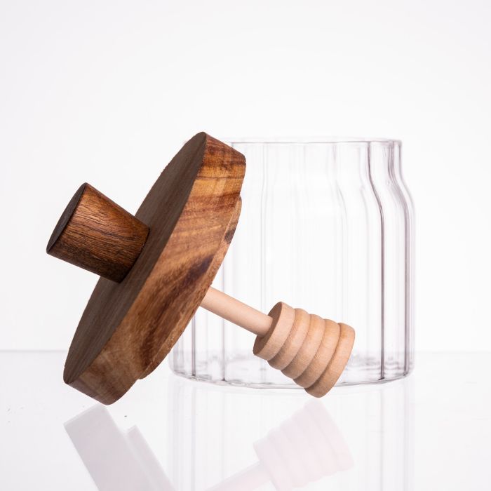 Медовниця скляна з кришкою і ложкою 320 (мл) 64486-4 (64486-4) - изображение 4