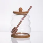 Медовниця скляна з кришкою і ложкою 350 (мл) 64486-7 (64486-7)