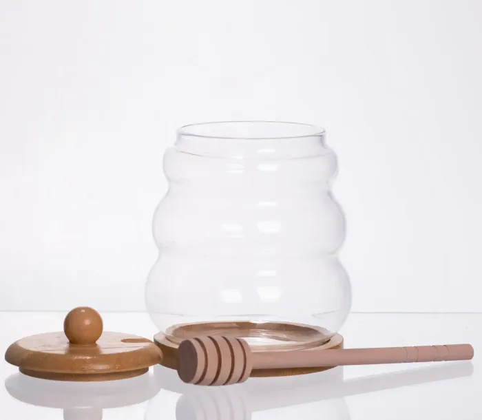 Медовниця скляна з кришкою і ложкою 350 (мл) 64486-7 (64486-7) - зображення 2