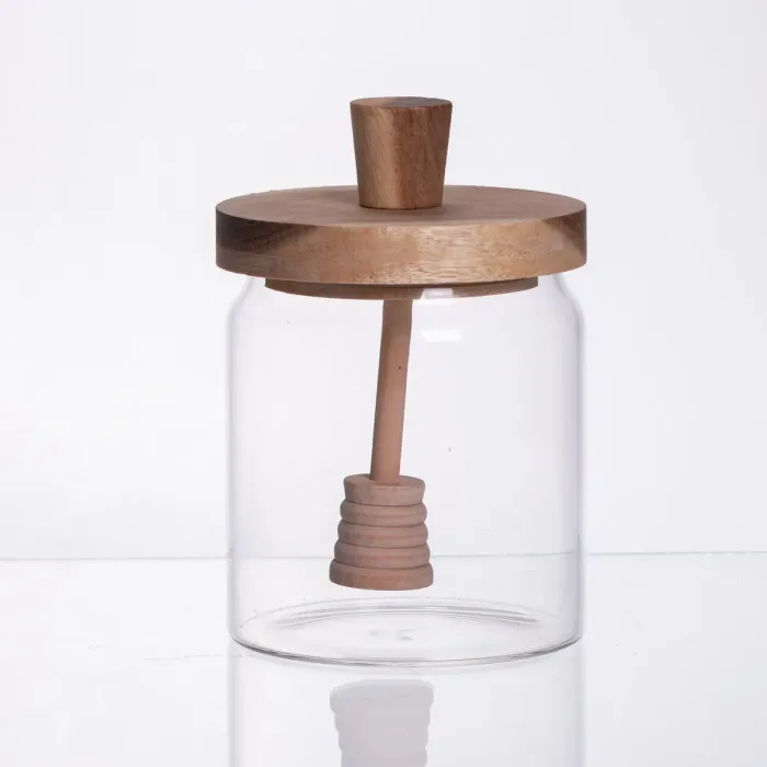 Медовниця скляна з кришкою і ложкою 500 (мл) 64486-2 (64486-2) - зображення 1