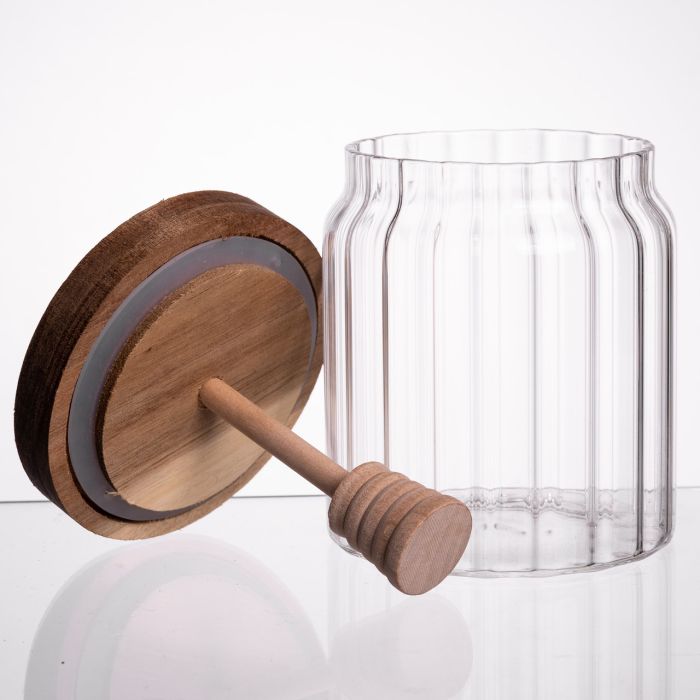 Медовниця скляна з кришкою і ложкою 500 (мл) 64486-5 (64486-5) - изображение 2