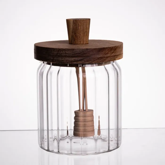 Медовниця скляна з кришкою і ложкою 500 (мл) 64486-5 (64486-5) - зображення 1