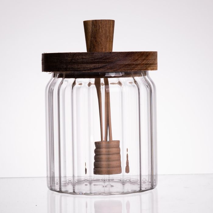 Медовниця скляна з кришкою і ложкою 500 (мл) 64486-5 (64486-5) - изображение 3