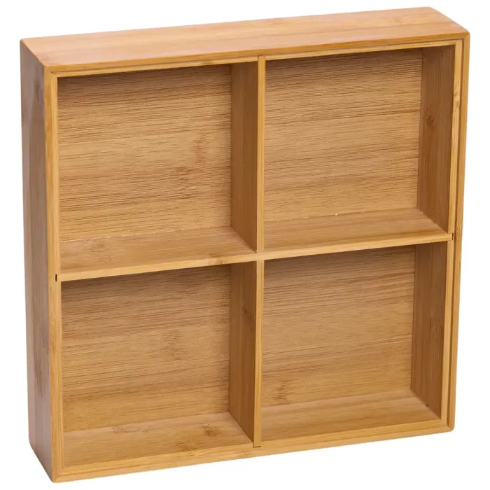 Менажниця дерев'яна на 4 секції з кришкою квадратна HB-40-1 (HB-40-1) - изображение 5