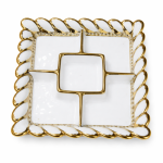 Менажниця порцелянова на 5 секцій для закусок 25х25х3.5 см SX36-1 (SX36-1)