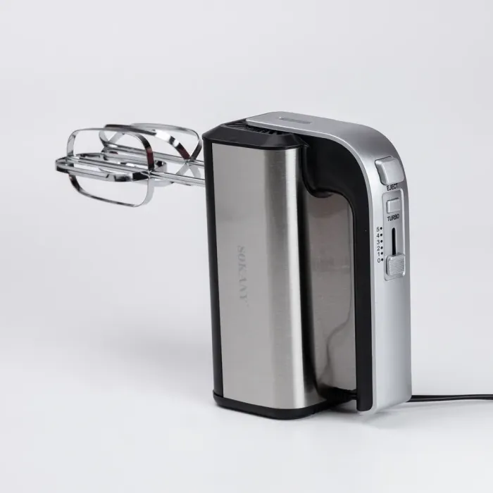 Миксер для кухни бытовой двухвенчечный с насадками для теста Sokany на 5 скоростей 800 Вт (CX-6651) - изображение 8