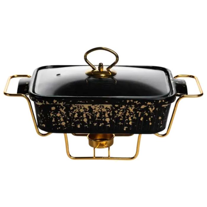 Мармітниця  прямокутна на металевій підставці з підігрівом 31х16х11 см ML-874-11 (ML-874-11) - изображение 1