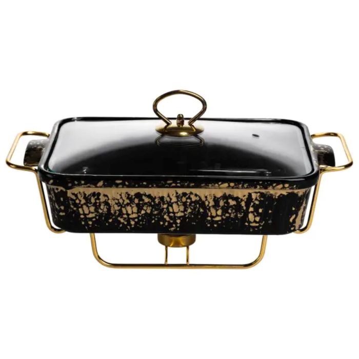 Мармітниця прямокутна на металевій підставці з підігрівом 35.5х19х15.5 см ML-874-13 (ML-874-13) - изображение 1