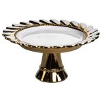 Тортівниця порцелянова на ніжці 20х10 см кругла ML2046 (ML2046)