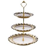 Фруктовниця кругла трьохярусна для сервірування фруктів і солодощів 25х33 см ML2085 (ML2085)