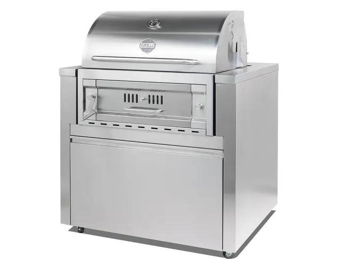 Модуль под угольный гриль с выдвижным ящиком 95х82х90 см нержавеющая сталь GRILLI 777797 - зображення 1