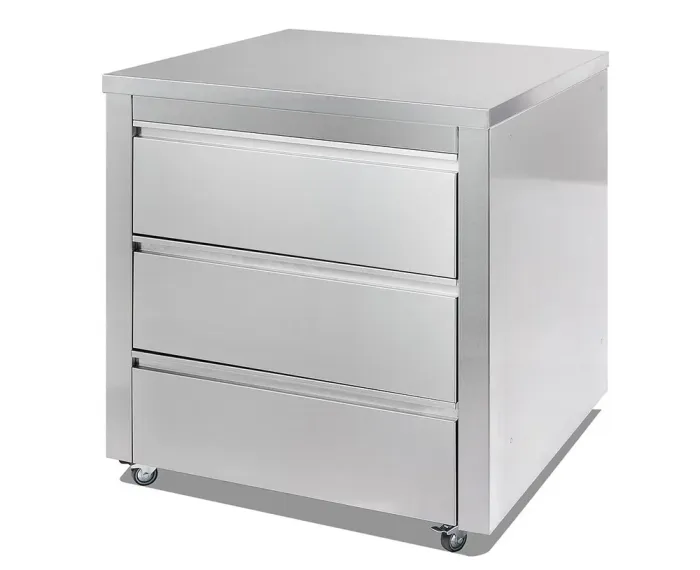 Модуль с тремя выдвижными ящиками 80х82х90 см нержавеющая сталь GRILLI 777796 - зображення 1