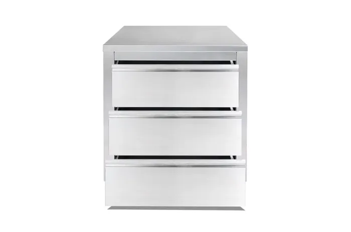 Модуль с тремя выдвижными ящиками 80х82х90 см нержавеющая сталь GRILLI 777796 - зображення 3
