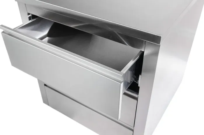 Модуль с тремя выдвижными ящиками 80х82х90 см нержавеющая сталь GRILLI 777796 - зображення 5