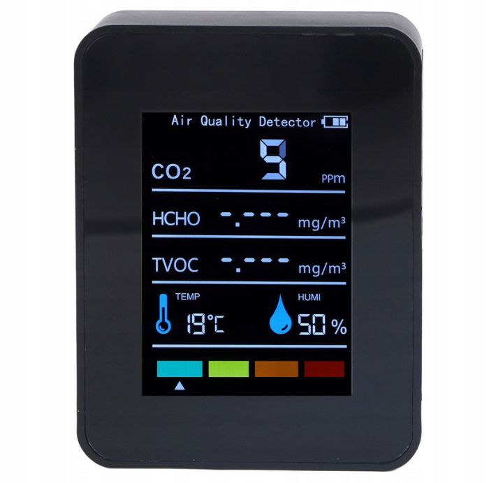 Монітор якості повітря GRILLI 5в1 Black 777663 - зображення 1
