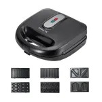 Мультипекар 6 в 1 Sokany з панелями для вафель, горішків, сендвічів, кексів електрична 750 Вт (SK-908)