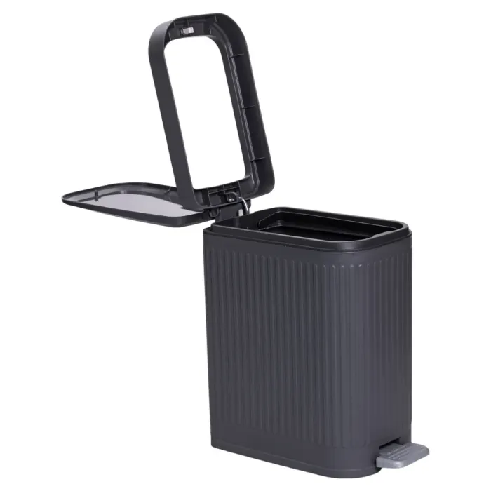 Відро для сміття з педаллю 5л відро для сміття з кришкою і педаллю Сірий HP-45-12G (HP-45-12G) - изображение 1