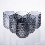 Набір склянок 6 шт скляні склянки 250 (мл) Сірий HP-19-117 (HP-19-117)