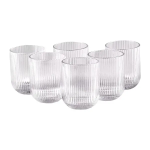 Набір склянок 6 шт скляні склянки 250 (мл) для соку, лимонаду, коктейлів склянки для напоїв HP7112RB (HP7112RB)