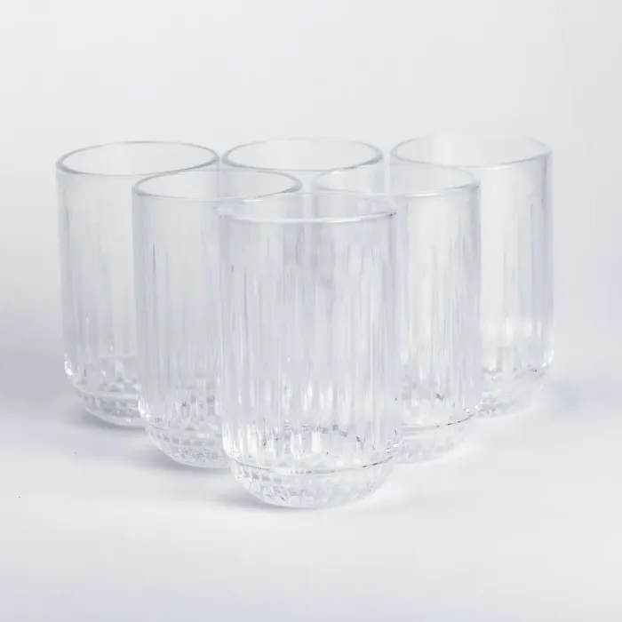 Набо стаканов из толстого стекла 6 шт. стеклянные стаканы 500 мл для холодных напитков стеклянные стаканы 500 мл (HP-YH-37) - изображение 1