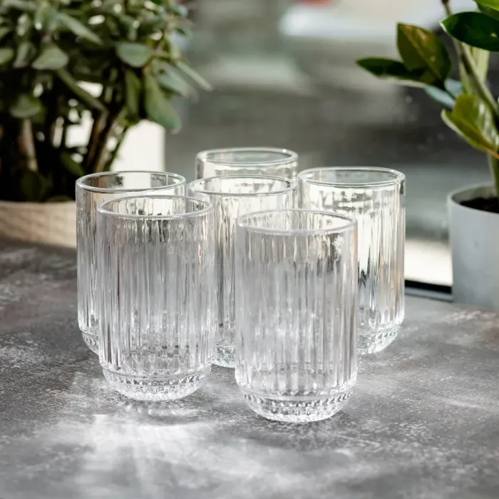 Набо стаканов из толстого стекла 6 шт. стеклянные стаканы 500 мл для холодных напитков стеклянные стаканы 500 мл (HP-YH-37) - изображение 4