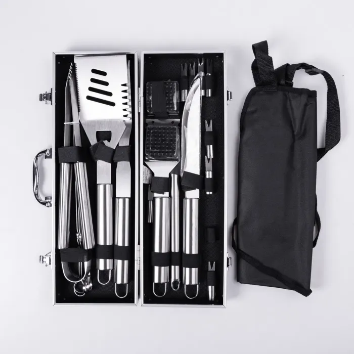 Набір аксесуарів для барбекю, мангала, гриля 19 предметів 42х14х7.5 см в кейсі HP-21-3 (HP-21-3) - изображение 1