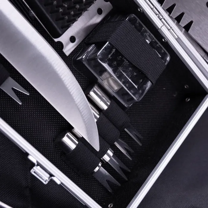 Набір аксесуарів для барбекю, мангала, гриля 19 предметів 42х14х7.5 см в кейсі HP-21-3 (HP-21-3) - изображение 8