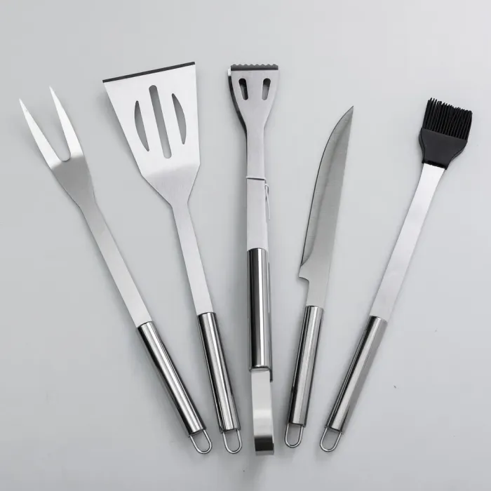 Набір аксесуарів для барбекю, мангала, гриля 5 предметів 40х10х5 см мангальне приладдя (HP-20-72) - изображение 2