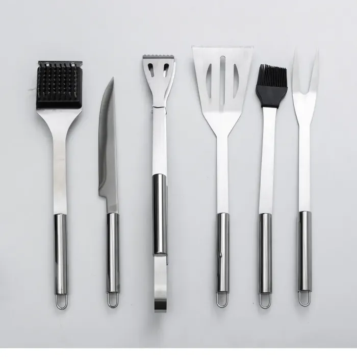 Набір аксесуарів для барбекю, мангала, гриля 6 предметів 40х10х5 см мангальне приладдя (HP-20-73) - зображення 2